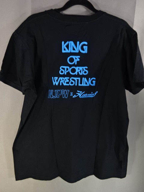 New Japan Pro Wrestling ×HAOMING Lion Mark T-shirt (1) (black)