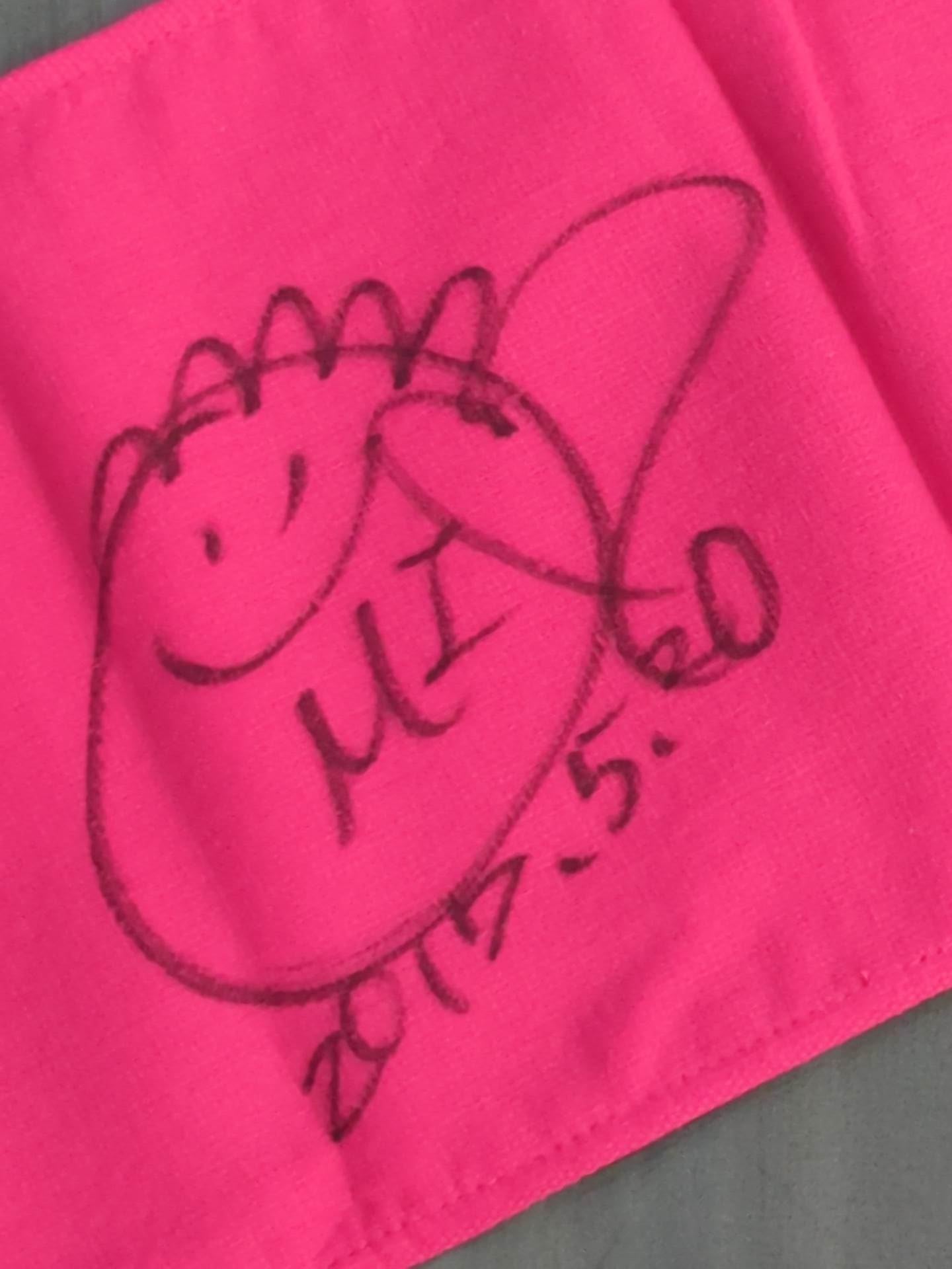 【hand signed autograph】 Mio Momono " Marvelous" fighters cheering towel