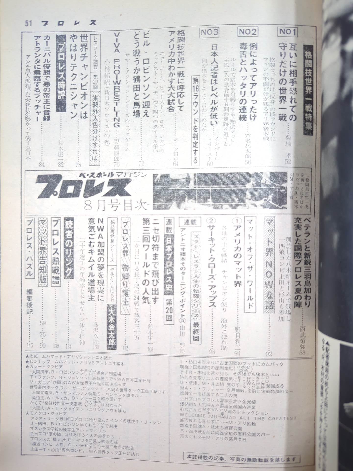 月刊プロレス 1976年8月号