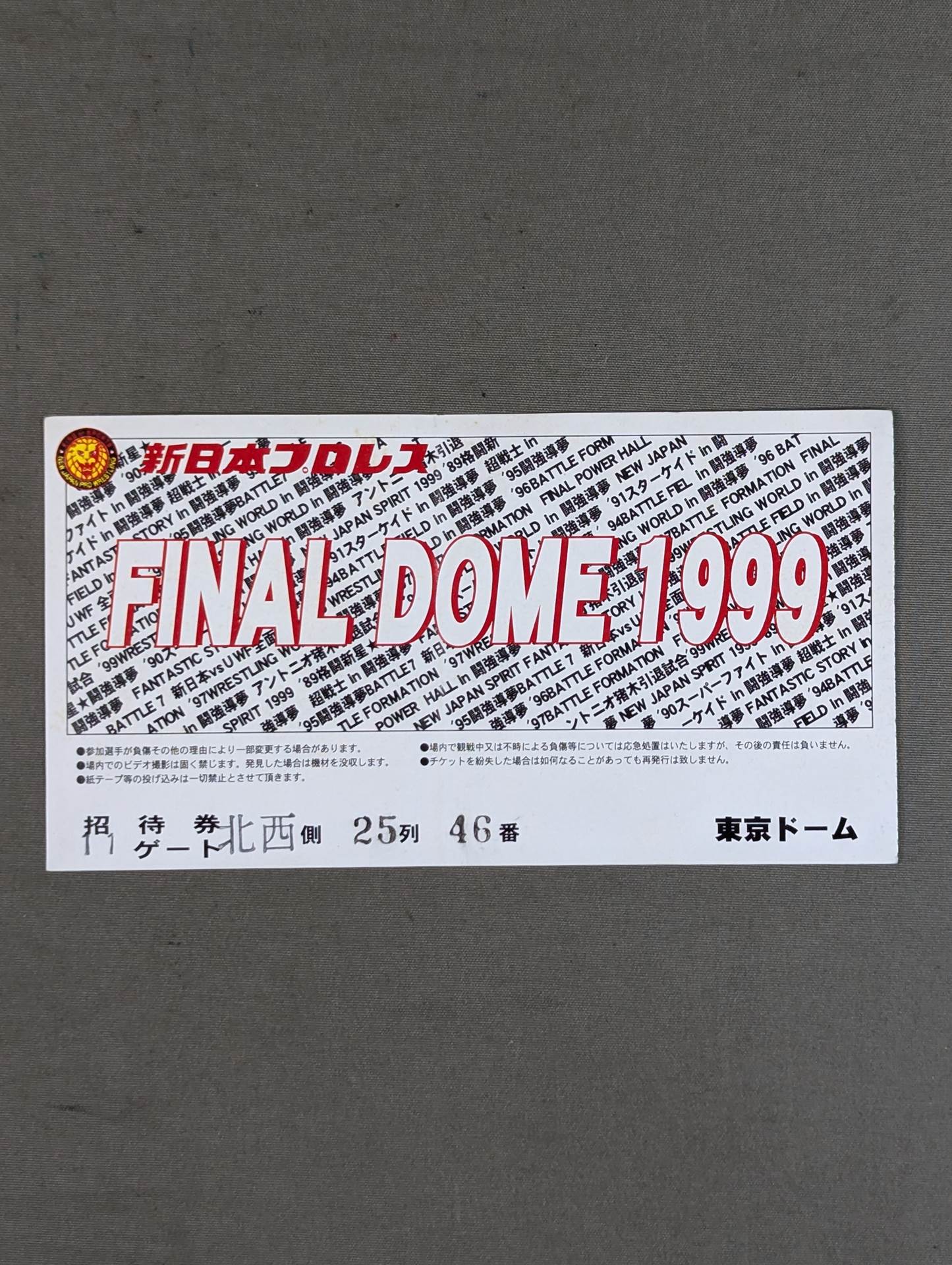 FINAL DOME 1999