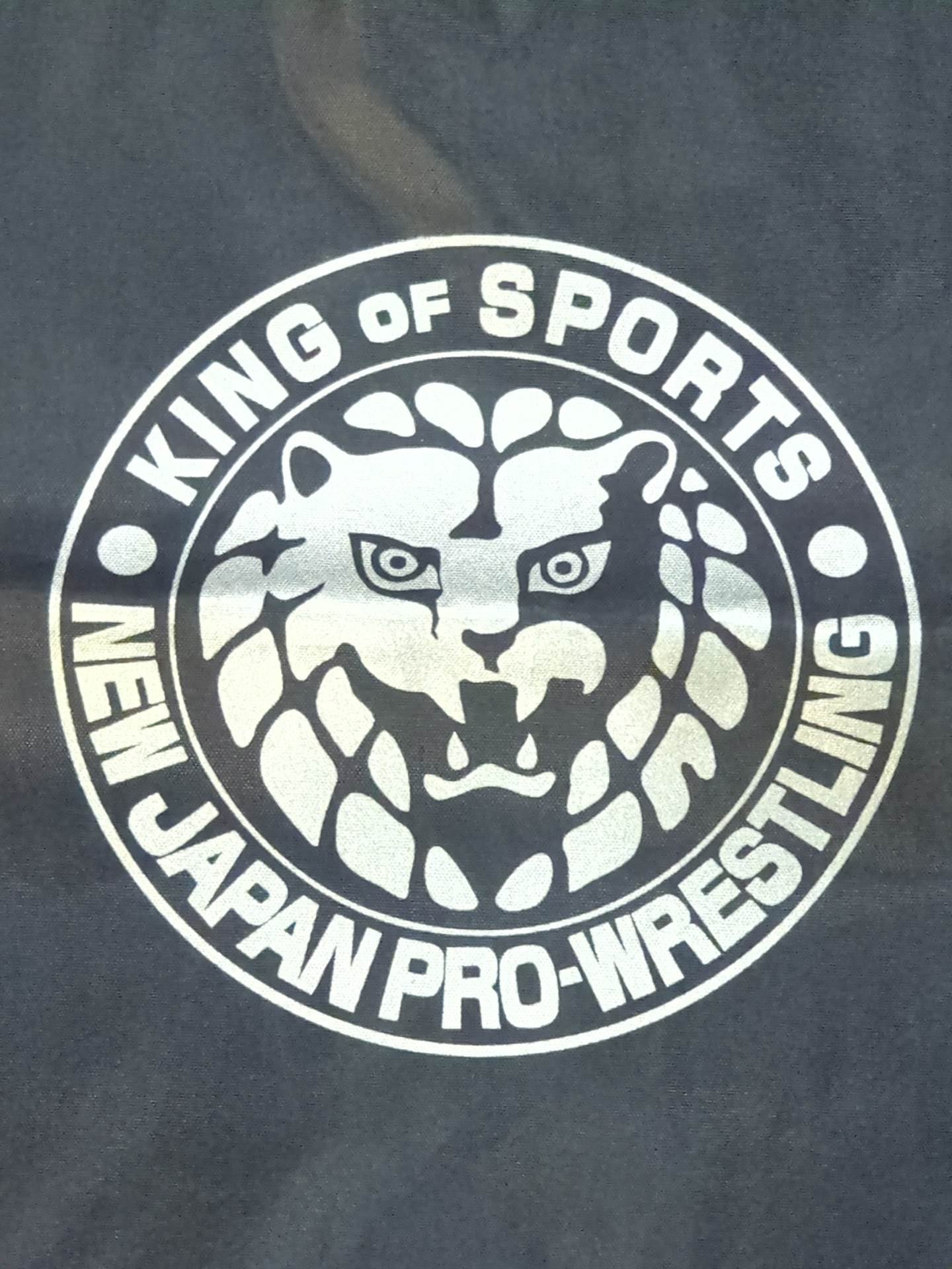 Lion Mark Drawstring Nylon Tote Bag