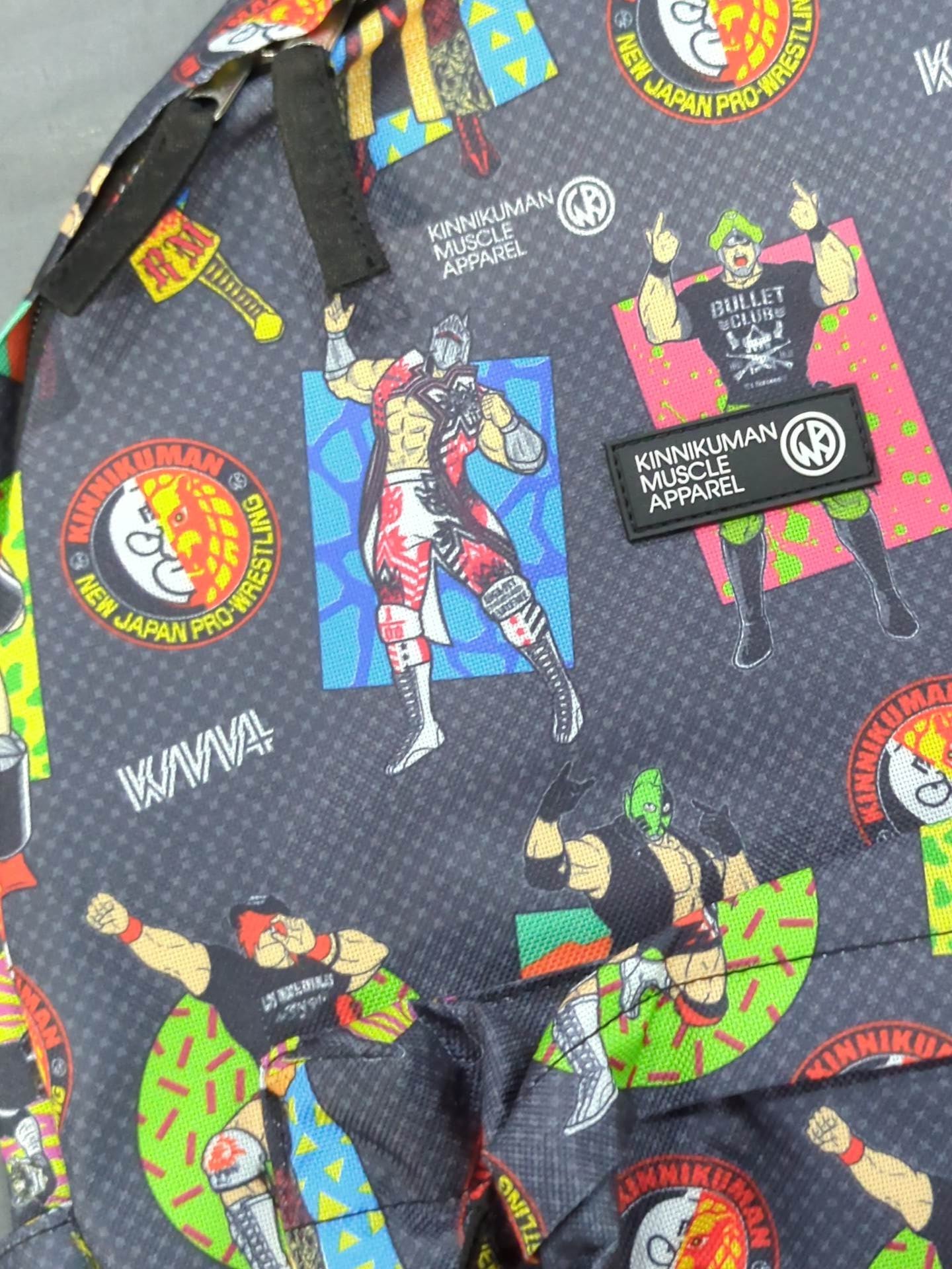 Kinnikuman collaboration all-over pattern day bag