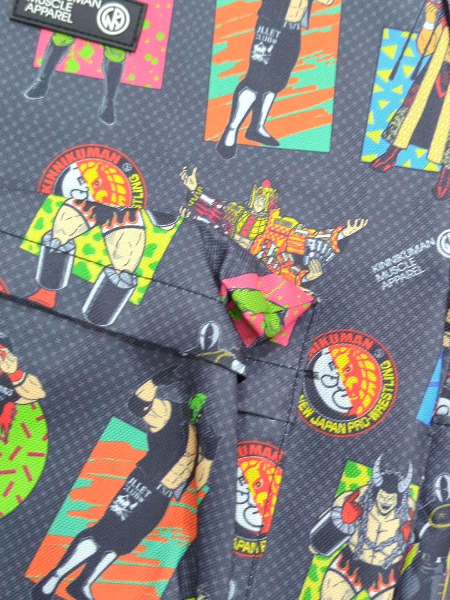 Kinnikuman collaboration all-over pattern day bag