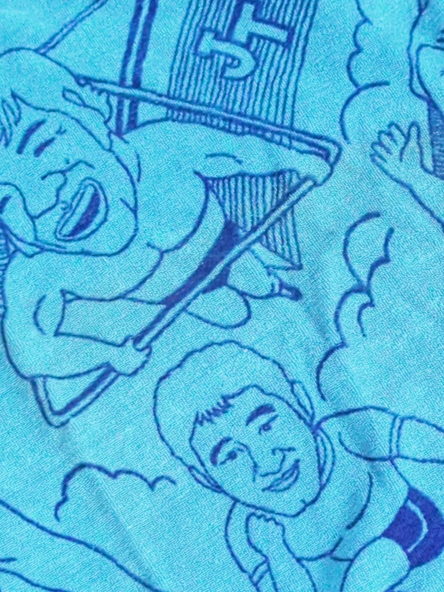 All Japan Pro Wrestling "fighters Illustration" Bath towel (vacation)