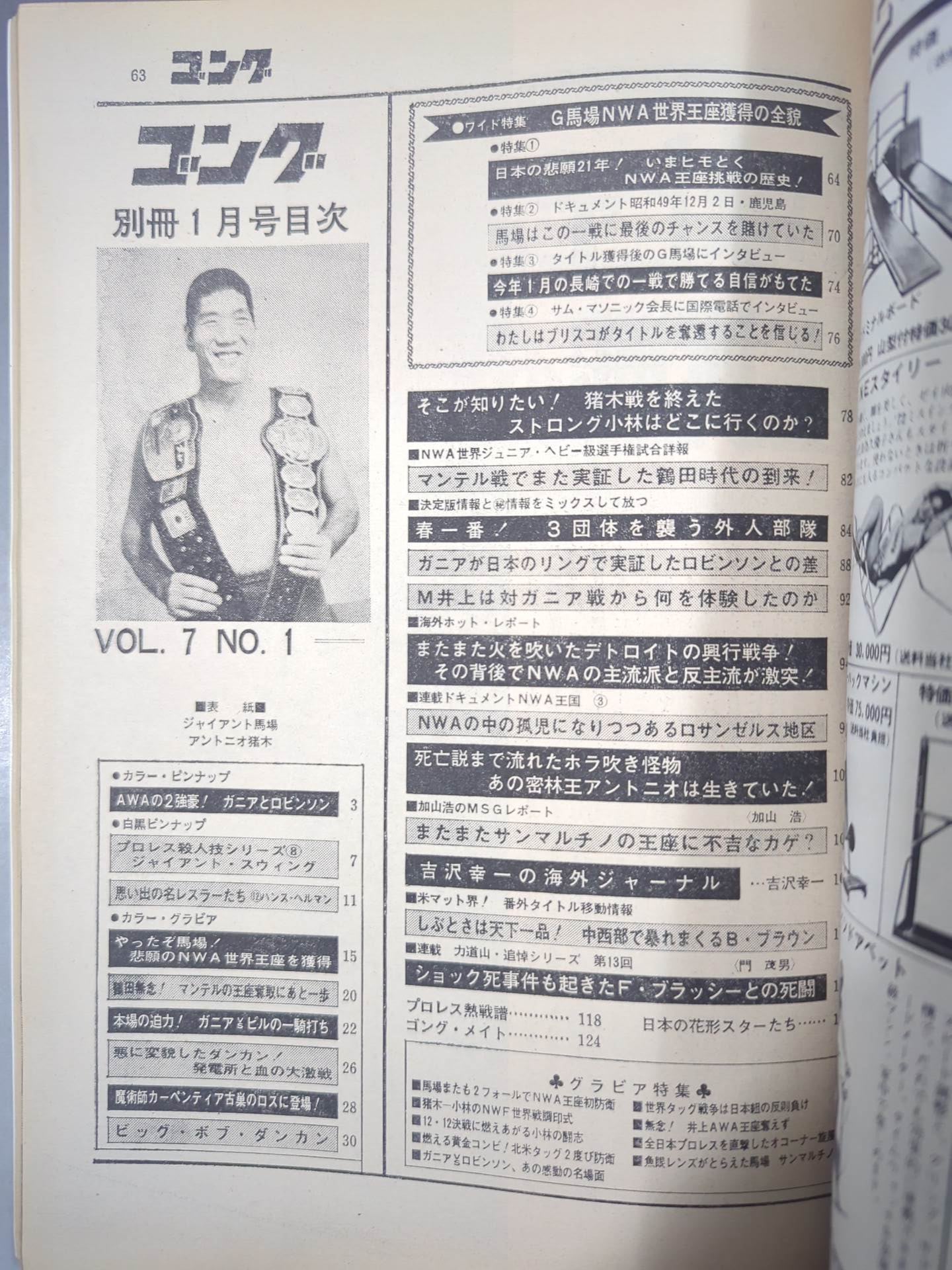 別冊ゴングVol.7 No.1