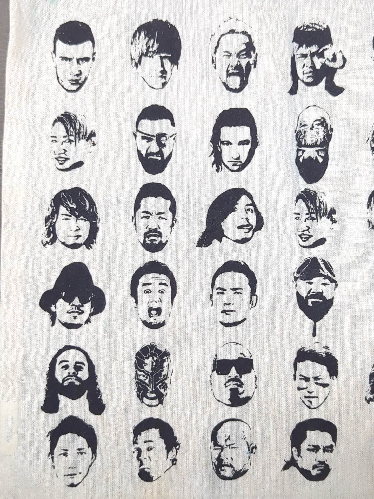 ★ASOKO de New Japan Pro Wrestling Buggy ★ Face Pattern Mini Tote Bag