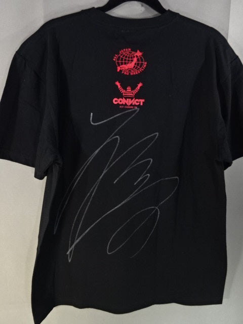【hand signed autograph】 Shuji Ishikawa×CONTACT T-Shirt (1) (Black)
