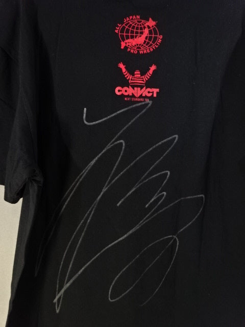【hand signed autograph】 Shuji Ishikawa×CONTACT T-Shirt (1) (Black)