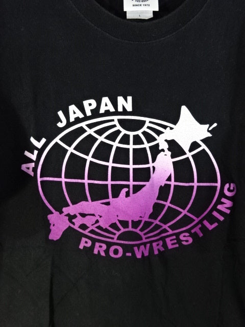 All Japan Pro Wrestling Logo T-Shirt (2) (Black)