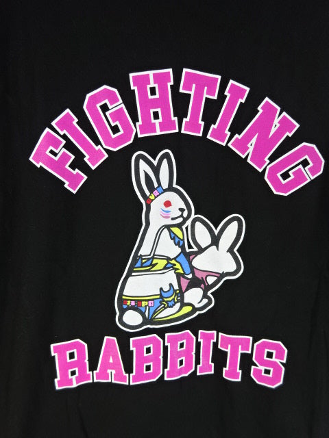 UNAGI SAYAKA ×FR2 Collaboration FIGHTING RABBITS T-Shirt (1) (Black)