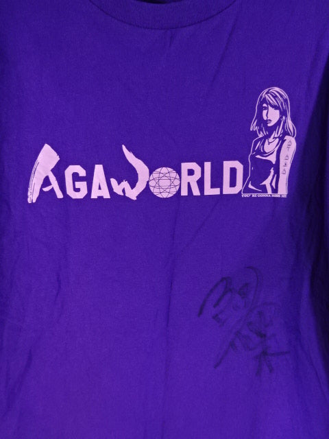 【hand signed autograph】 Yumi Agawa AGAWORLD T-shirt