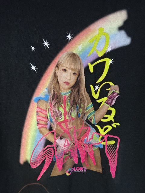 【hand signed autograph】 SAKI Picture T-Shirt (1) (Black)