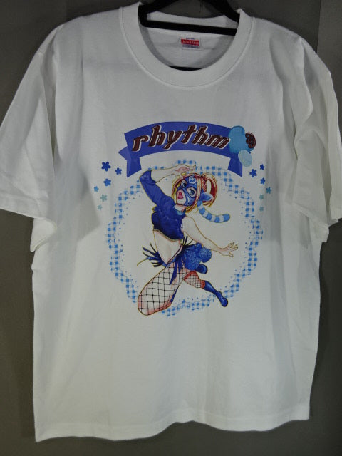 rhythm イラスト Tシャツ①(ホワイト)