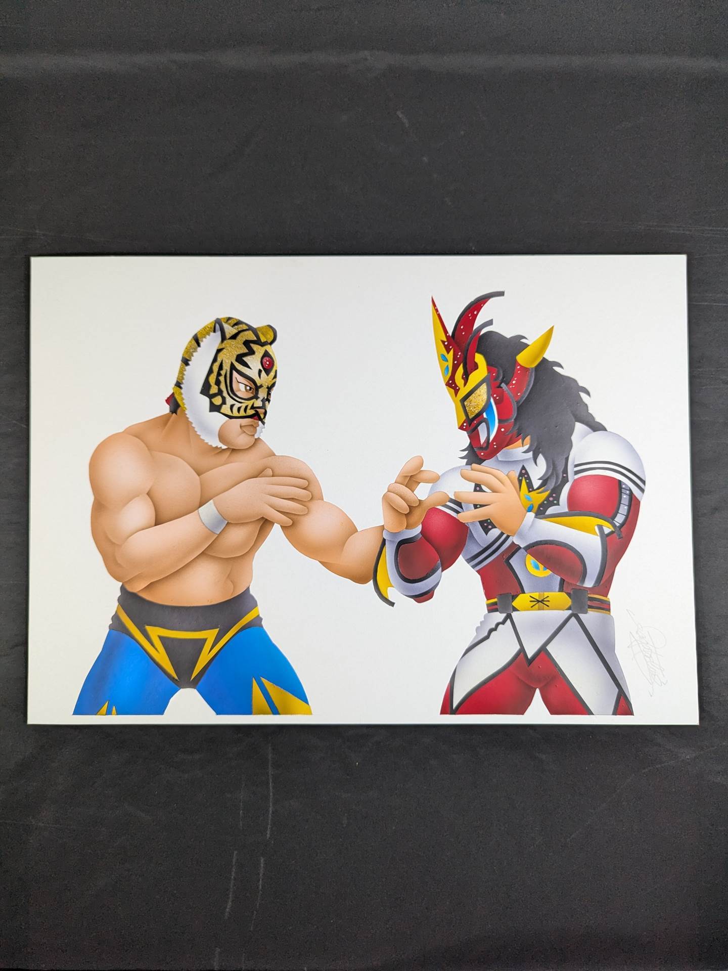 ★ Nagatoshi Sakai original painting work ★ first tiger mask & Jushin Thunder Liger
