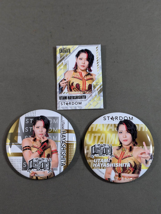 ★ Cool and Royal Beautiful ★ Utami Hayashishita  PinBack button Set(2)