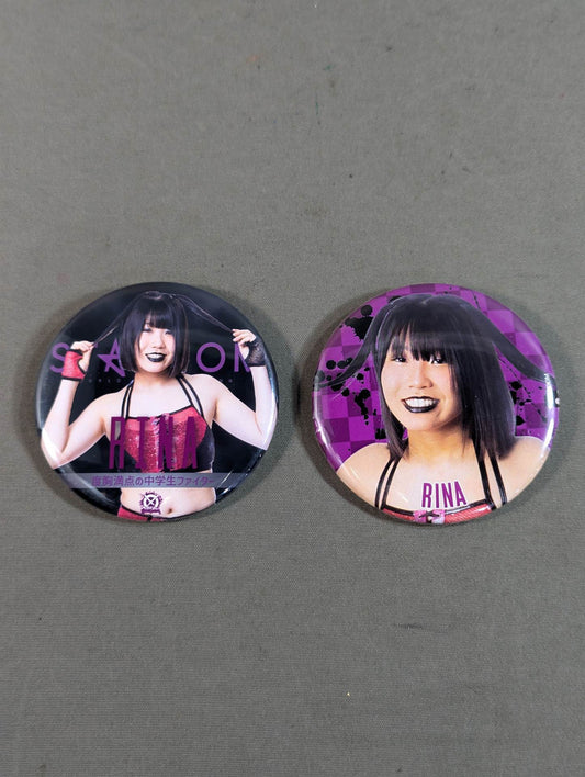 ★Pink♥Devil★ RINA  PinBack button Sets(2)