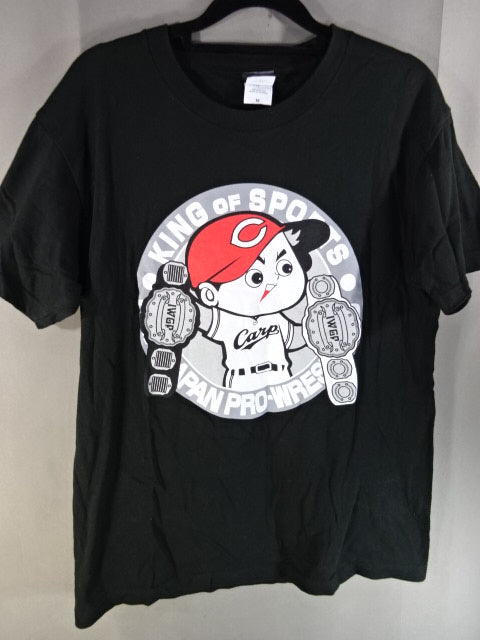 Hiroshima Toyo Carp × Tetsuya Naito Collaboration 2C7072265 T-Shirt (2) (Black)