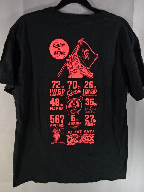 広島東洋カープ×内藤哲也コラボ 2C7072265 Tシャツ②(ブラック)