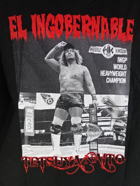 内藤哲也 第8代IWGP世界ヘビー級王座 戴冠記念Tシャツ(ブラック)