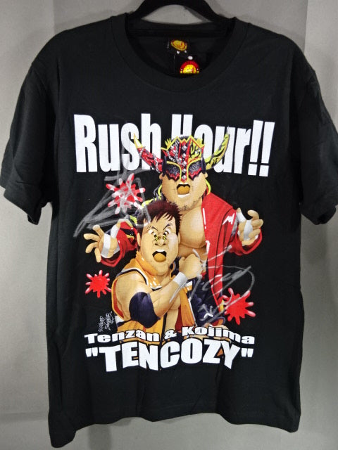 【直筆Wサイン入り】天山広吉&小島聡 Rush Hour!! Tシャツ