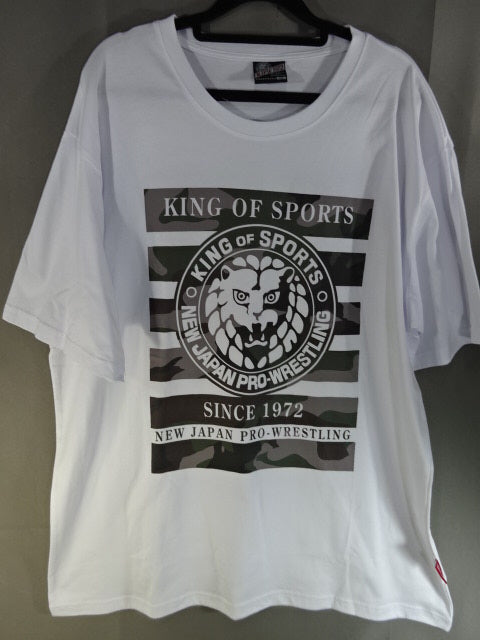 New Japan Pro Wrestling × Shimamura Lion Mark T-shirt (2) (white)