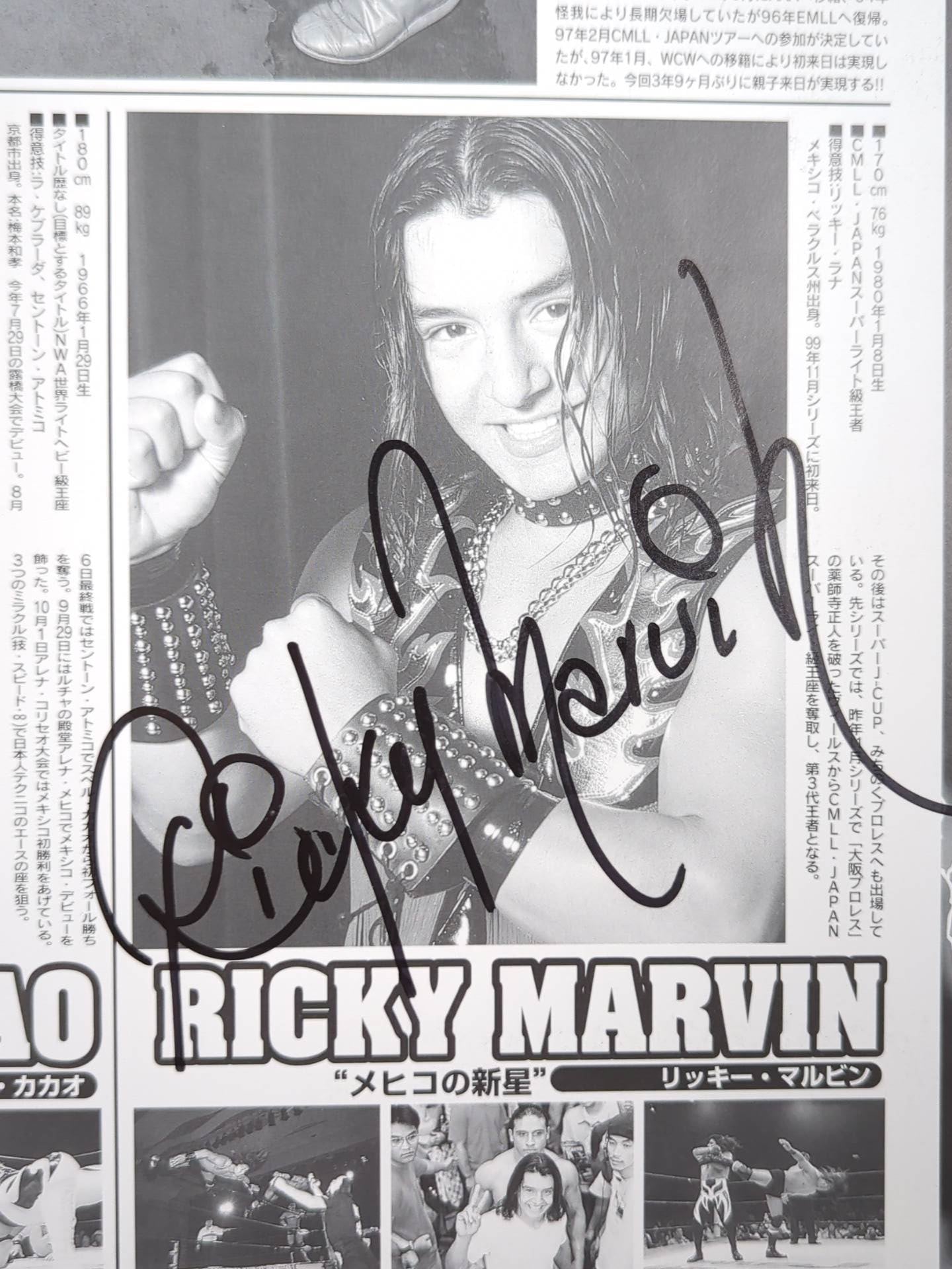 [9 fighters hand signed autograph 】CMLL・JAPAN LUCHA WARS 2000