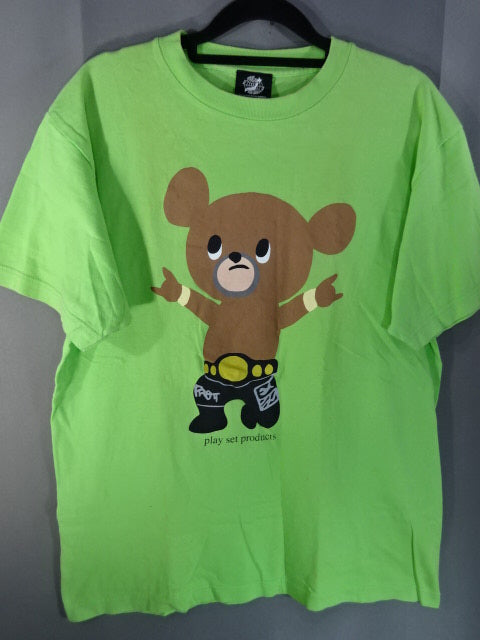 武藤敬司 武藤ベアー Tシャツ⑧(全日本プロレス / ライトグリーン)
