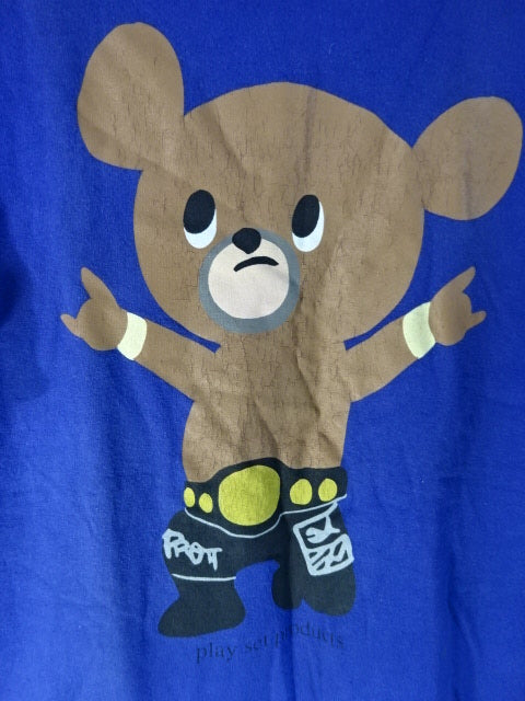 武藤敬司 武藤ベアー Tシャツ⑩(全日本プロレス / ブルー)
