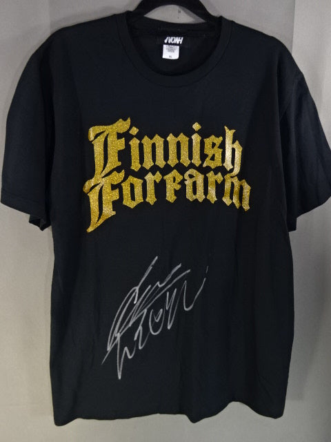 【hand signed autograph】 Hajime Ohara Finnish Forearm T-shirt