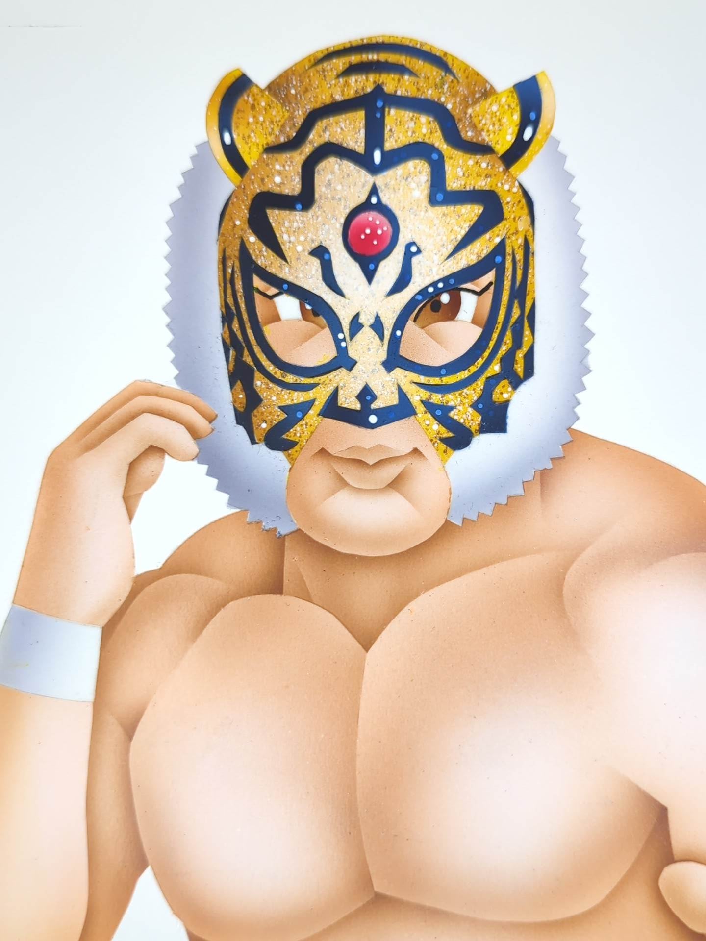 ★ Nagatoshi Sakai Original painting work ★ "Four-Dimensional Killing Method" The first tiger mask (Bulmeta Goat)