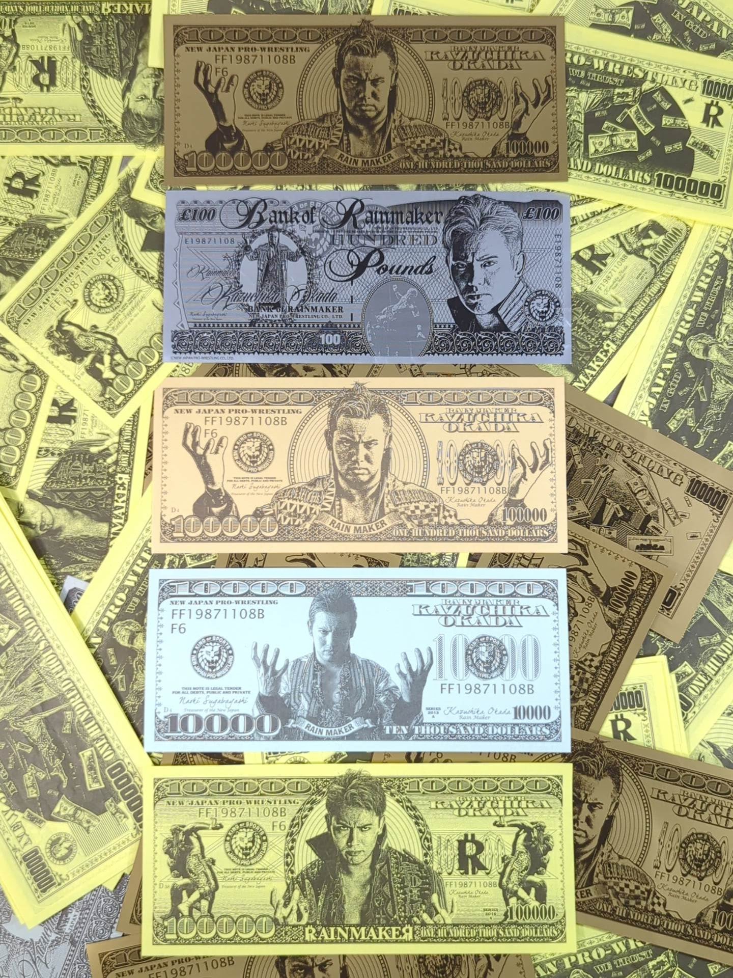 オカダ・カズチカ レインメーカードル札セット