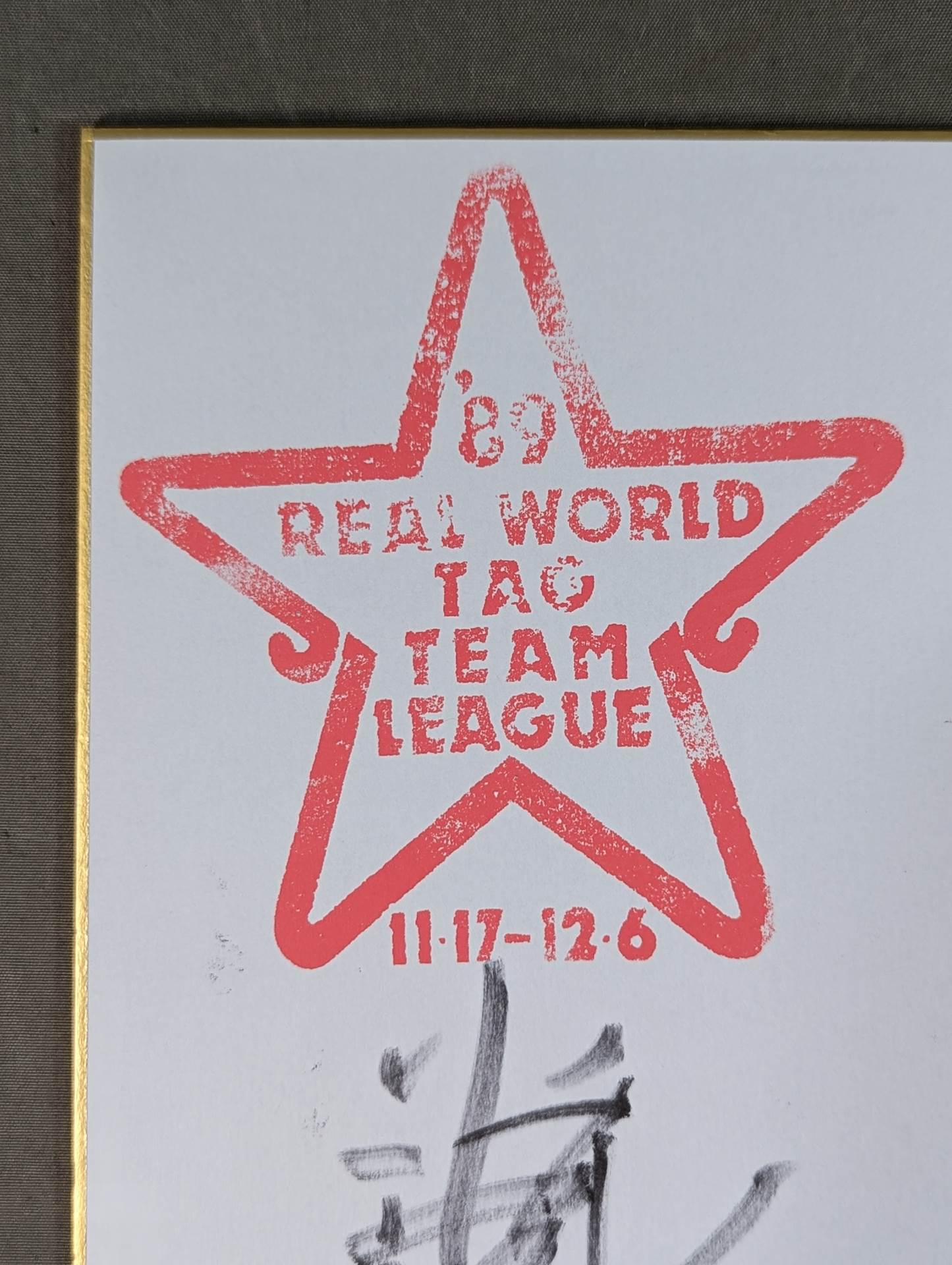 ★ Olympic duo ★ Jumbo Tsuruta & Yoshiaki Yatsu (89 Real World Tag League Shikishi ( Autograph board ) )