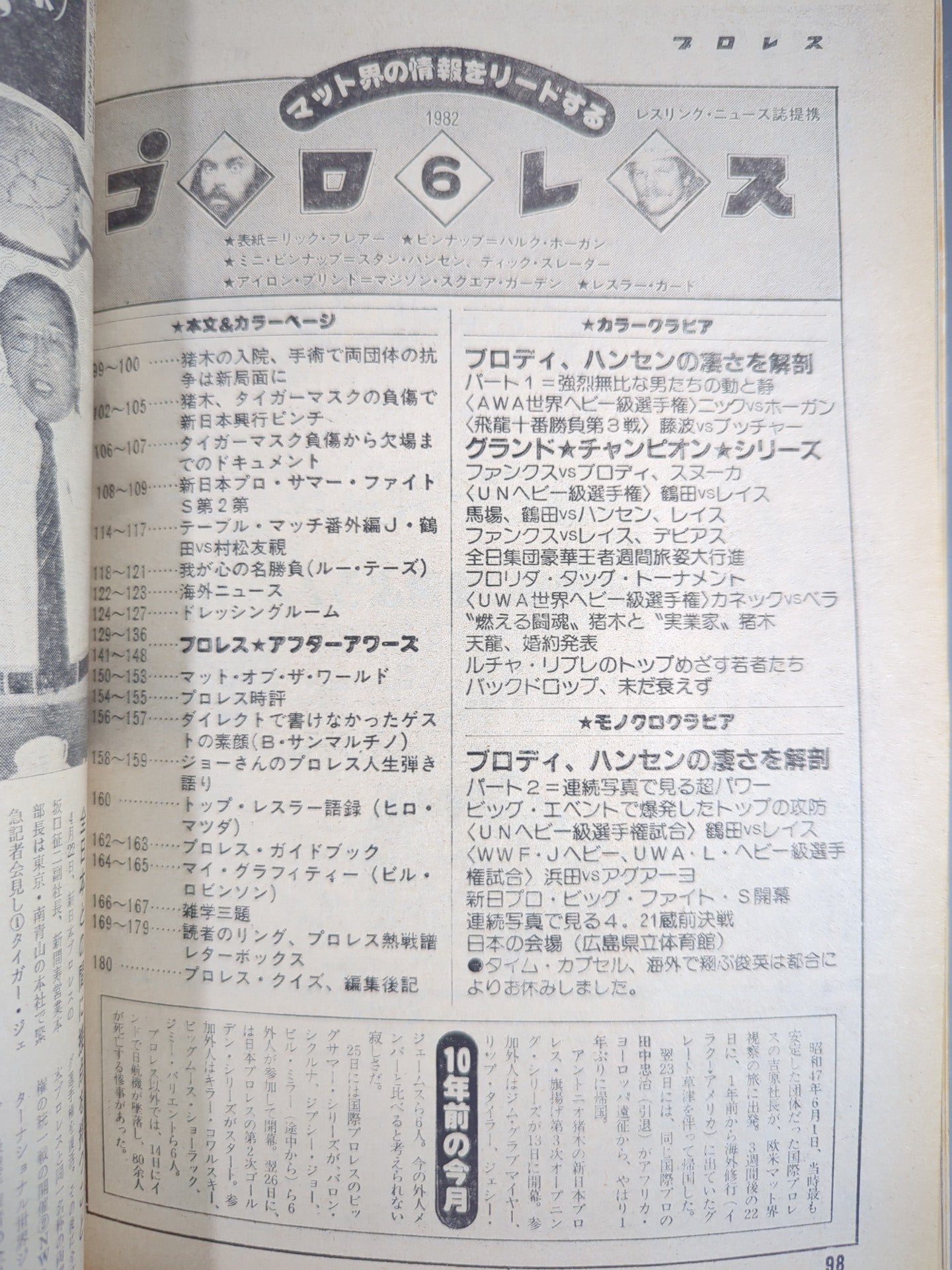 Pro Wrestling Monthly, June 1982