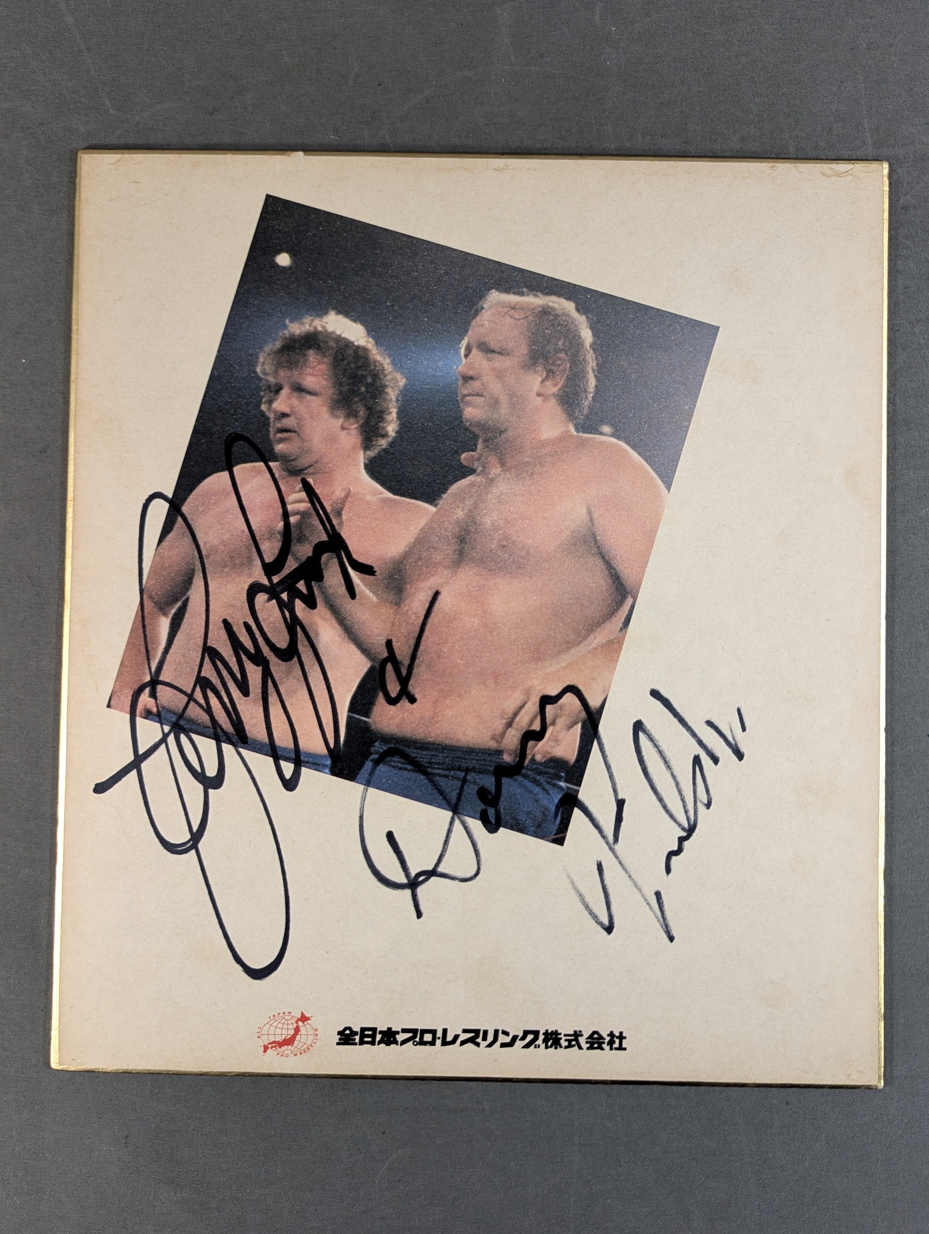 ザ・ファンクス 直筆サイン色紙 ドリーとテリー寄書 全日本プロレス