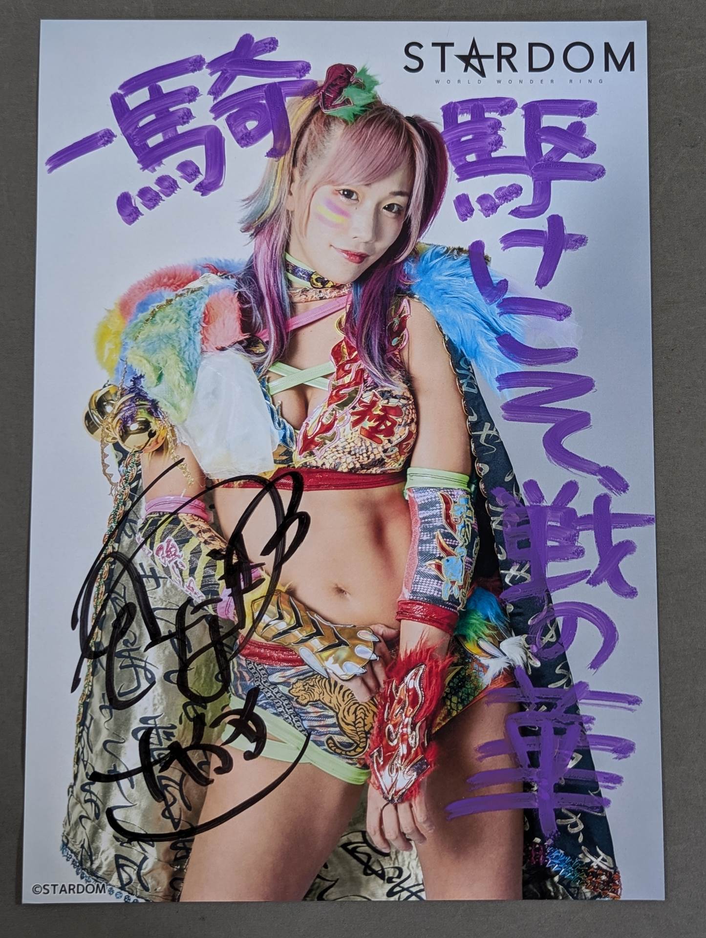 ウナギ・サヤカ 直筆サイン入り スターダムポートレート(O-1) – 闘道館