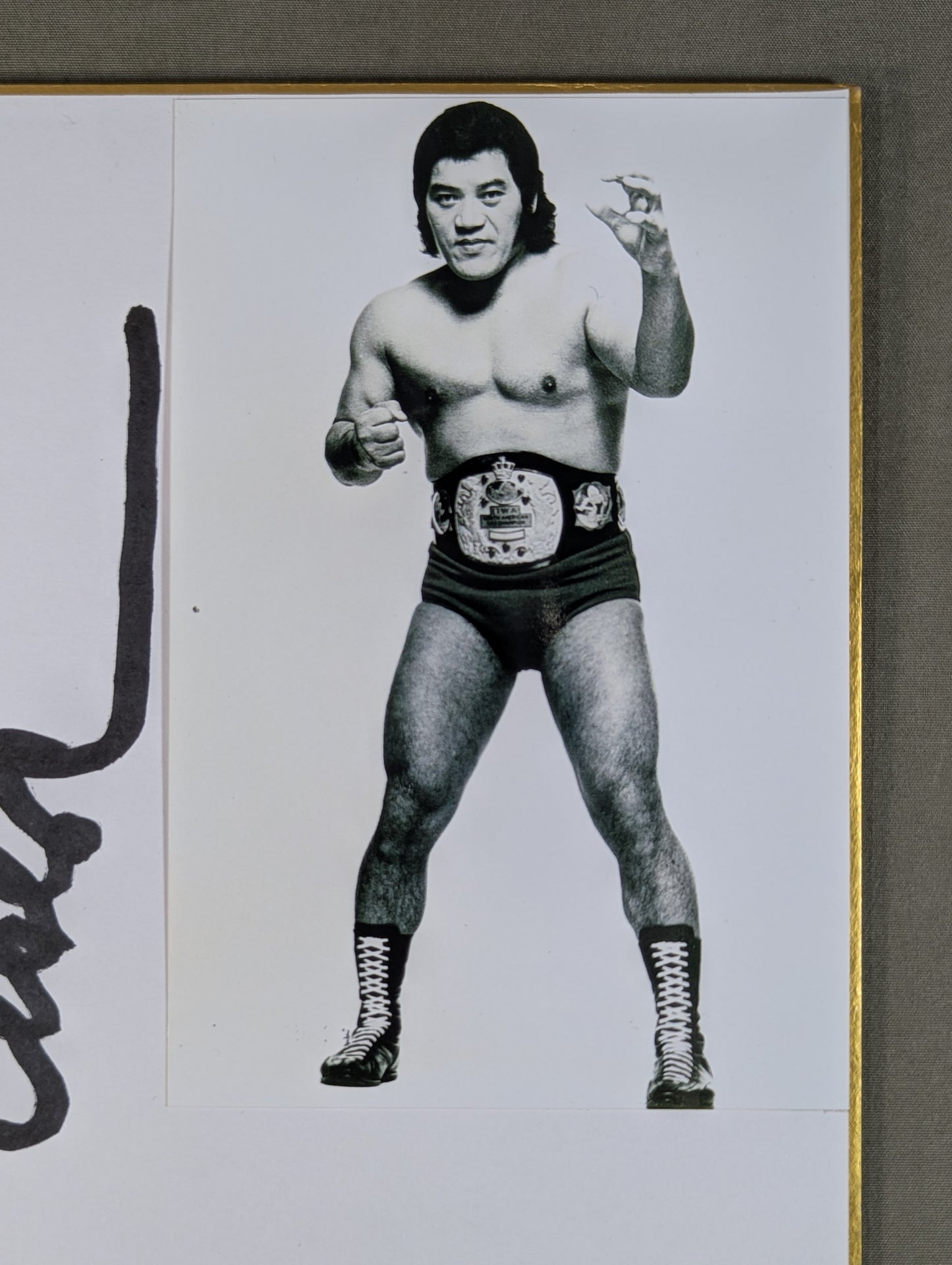 ストロング小林(白黒ブロマイド貼付)