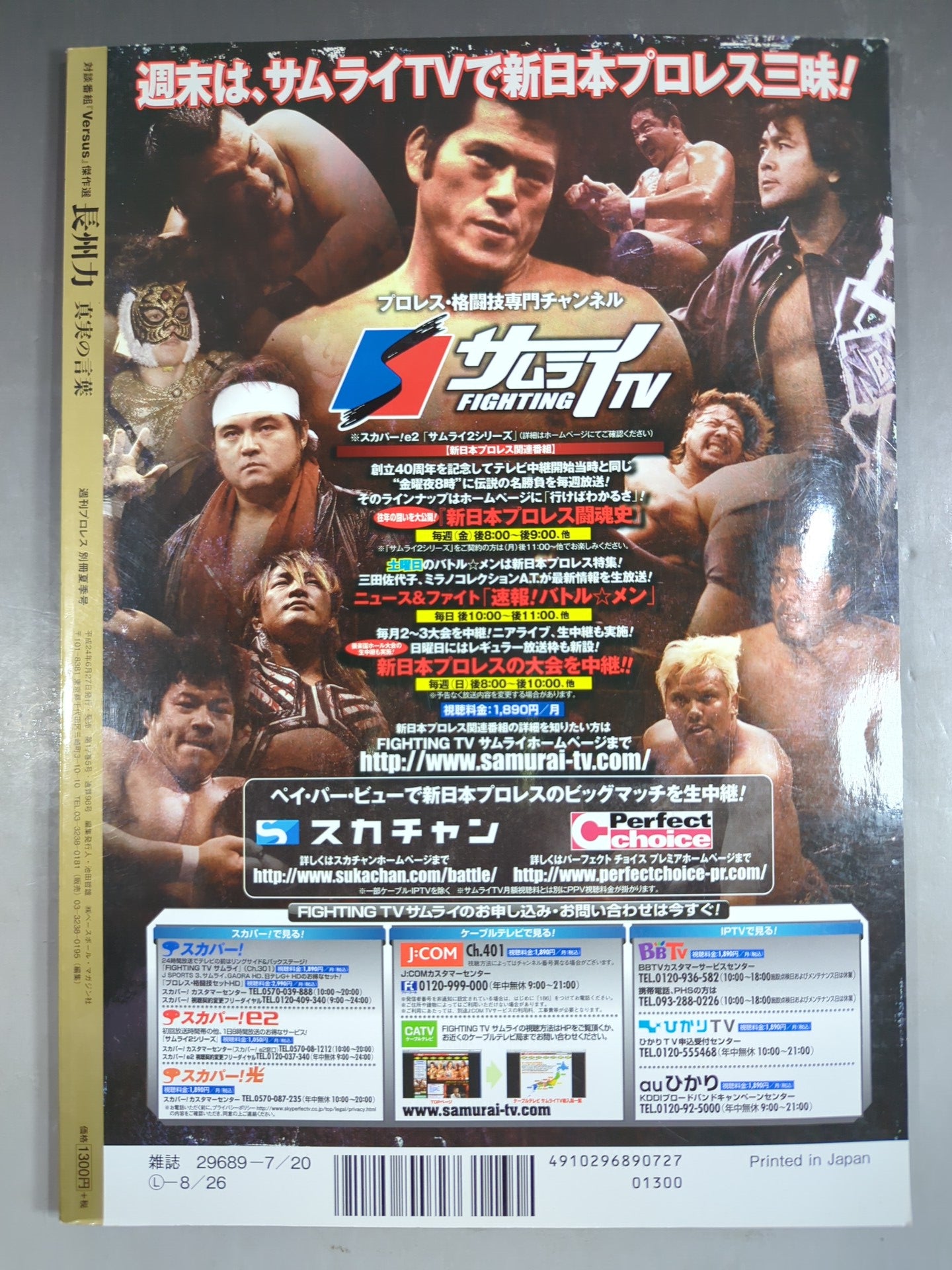 Weekly Pro Wrestling Appendix 98 Dialogue program "Versus" masterpiece selection Riki Choshu