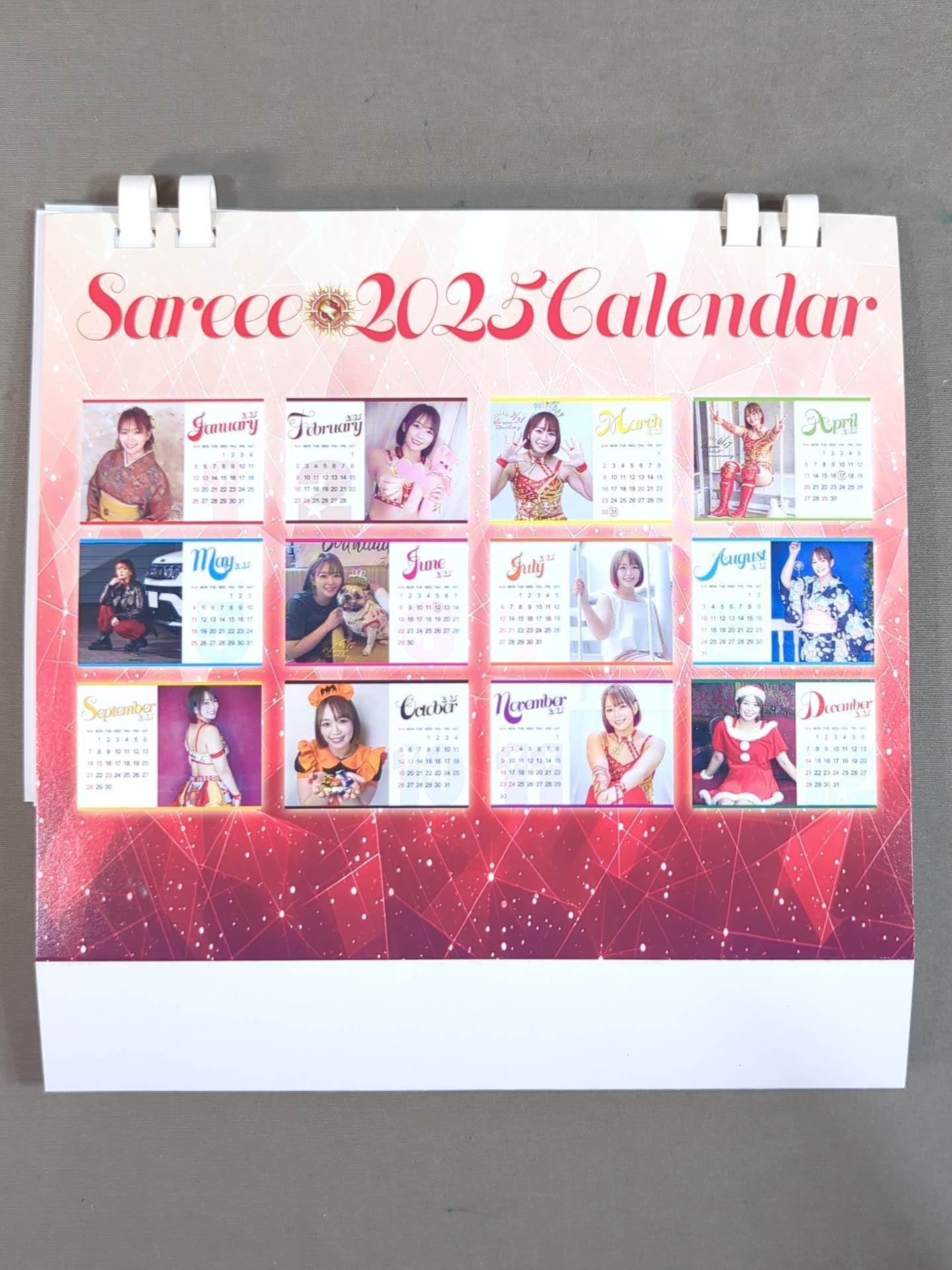 Sareee 2025年 卓上カレンダー