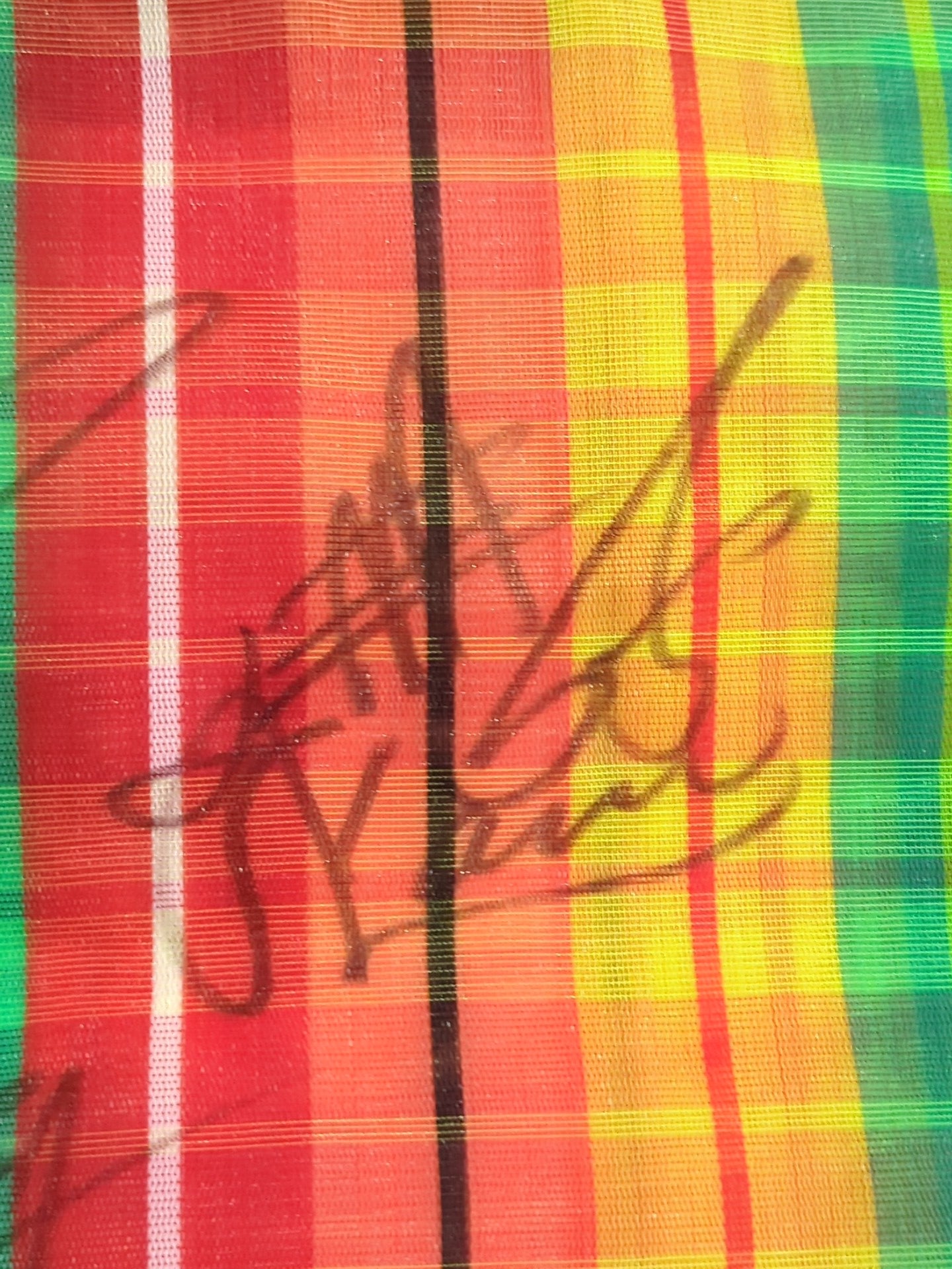 [2 fighters hand signed autograph Maskman Illustration Bag