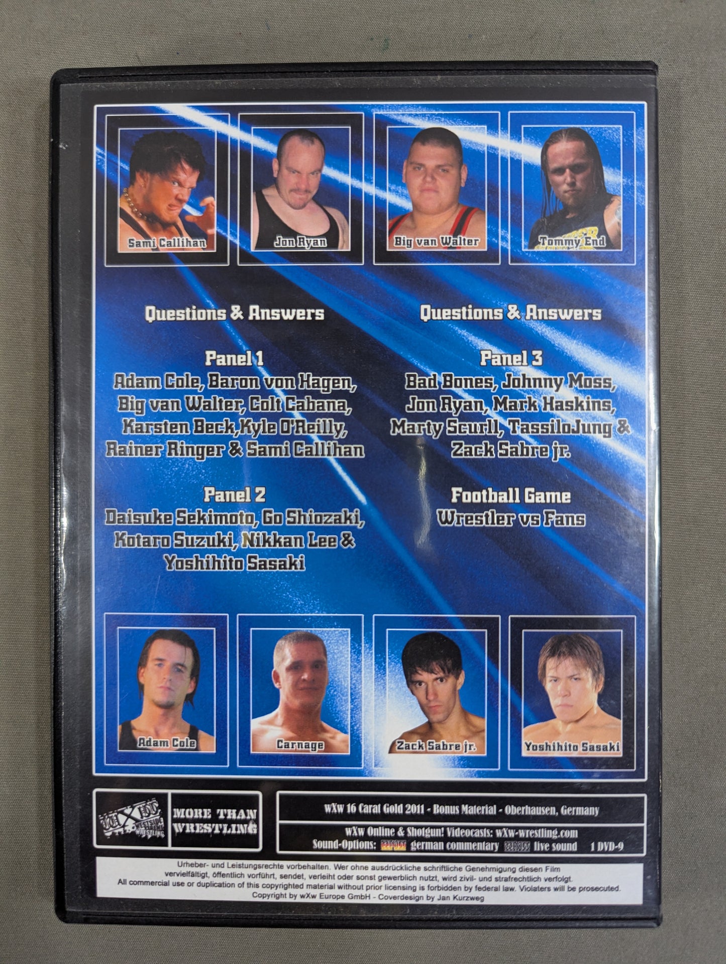 WXW 16 CARAT GOLD 2011 BONUS MATERIAL