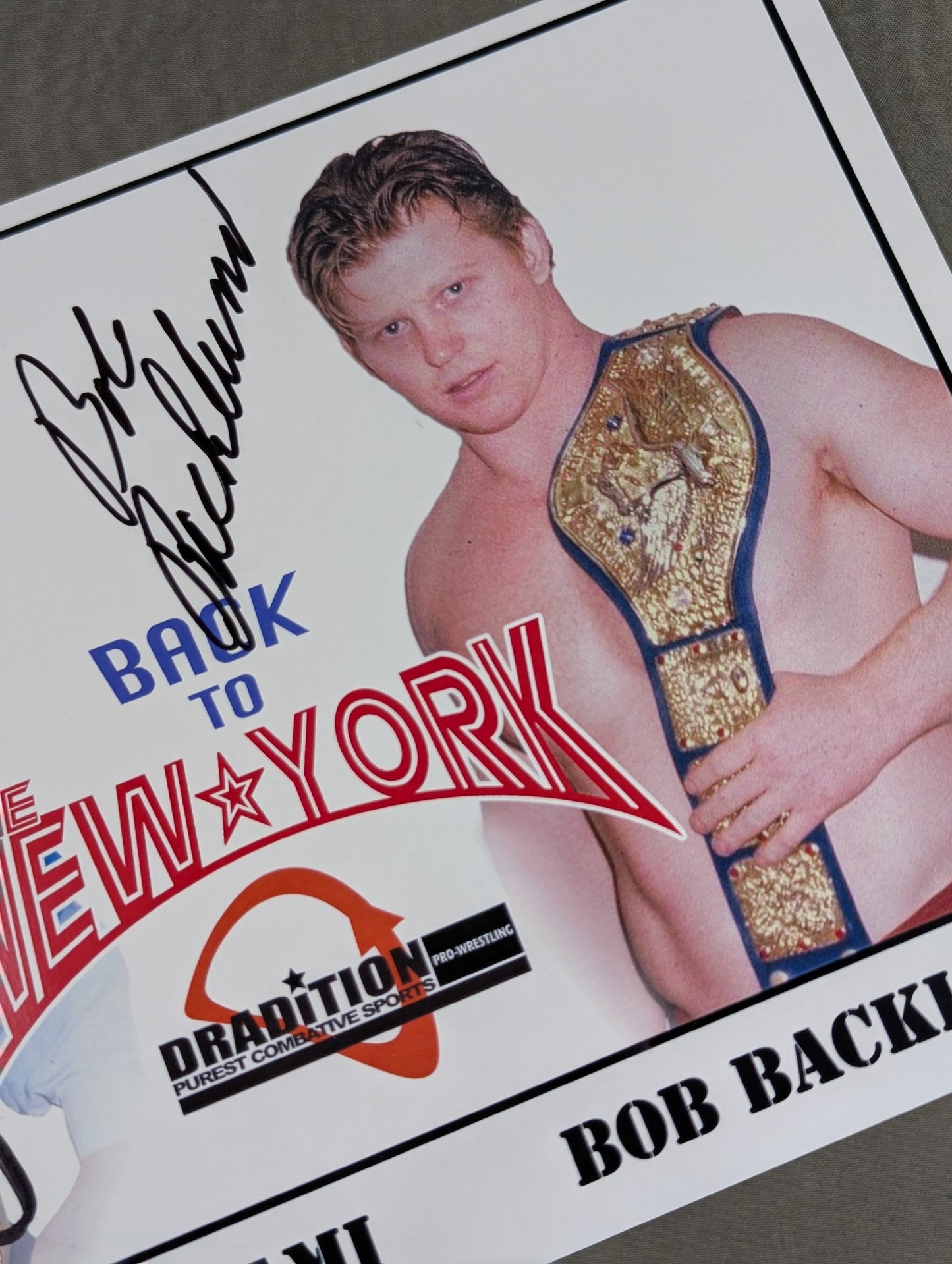 Tatsumi Fujinami & Bob Buckland 2 hand signed autographs Pro-Photo