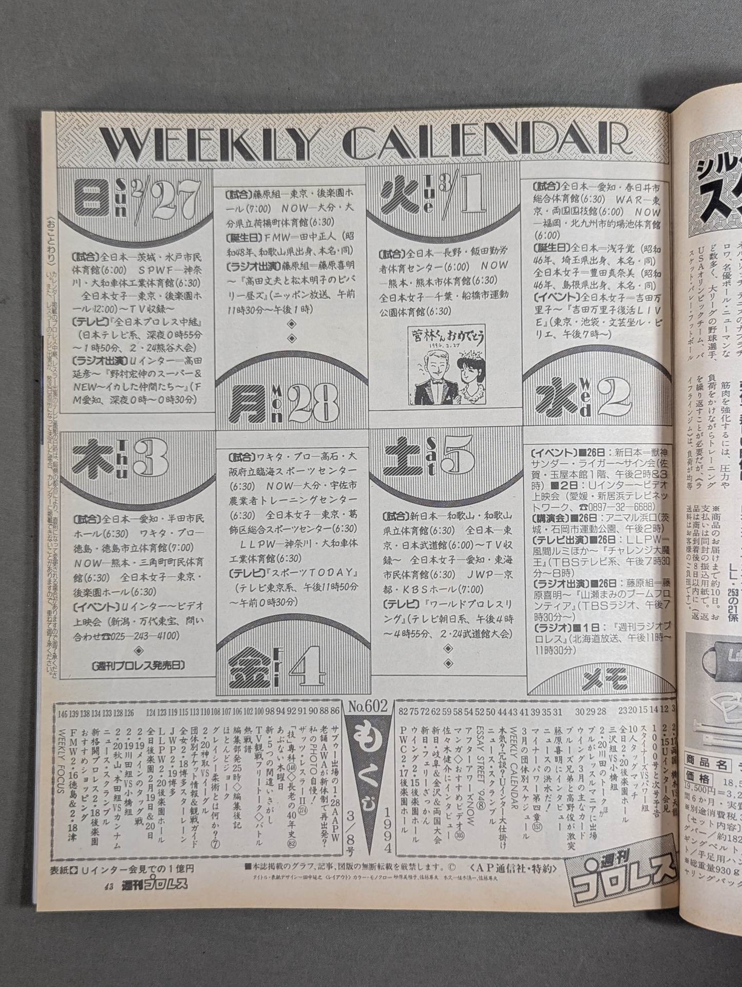 Weekly Pro Wrestling 602