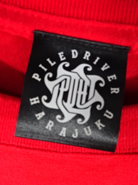 Minoru Suzuki "GOTCH STYLE PILE DRIVER" T-shirt (2) (red)