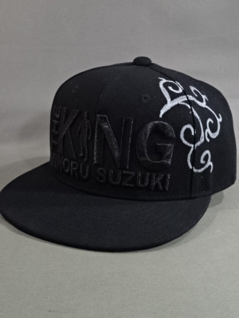 直筆サイン入り】鈴木みのる「The KING」キャップ①(ブラック×ブラック
