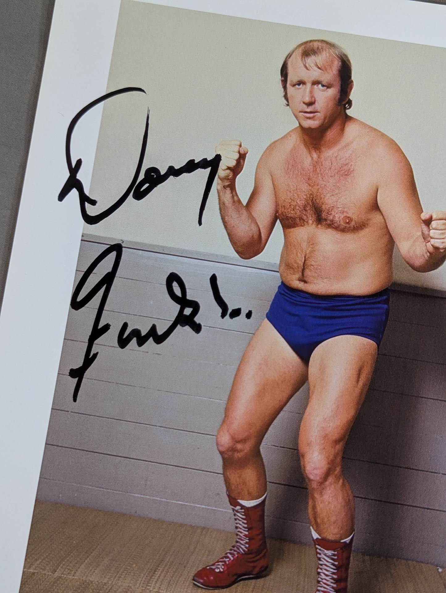 Dory Funk Jr. hand signed autograph Pro-Photo (A-7)