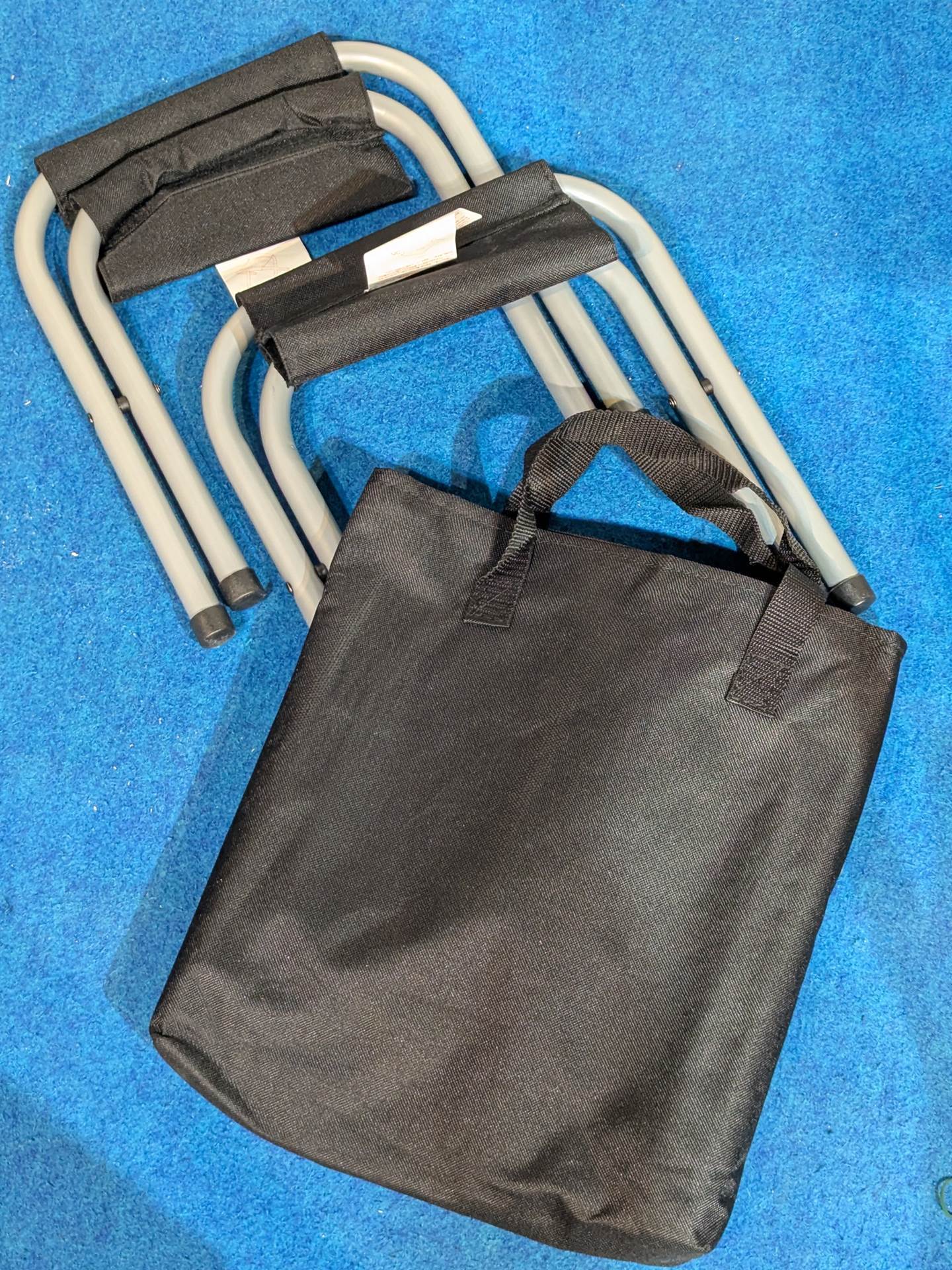 ★LOGOS×NJPW★ Folding Chair Set (Set of 2 Silver)