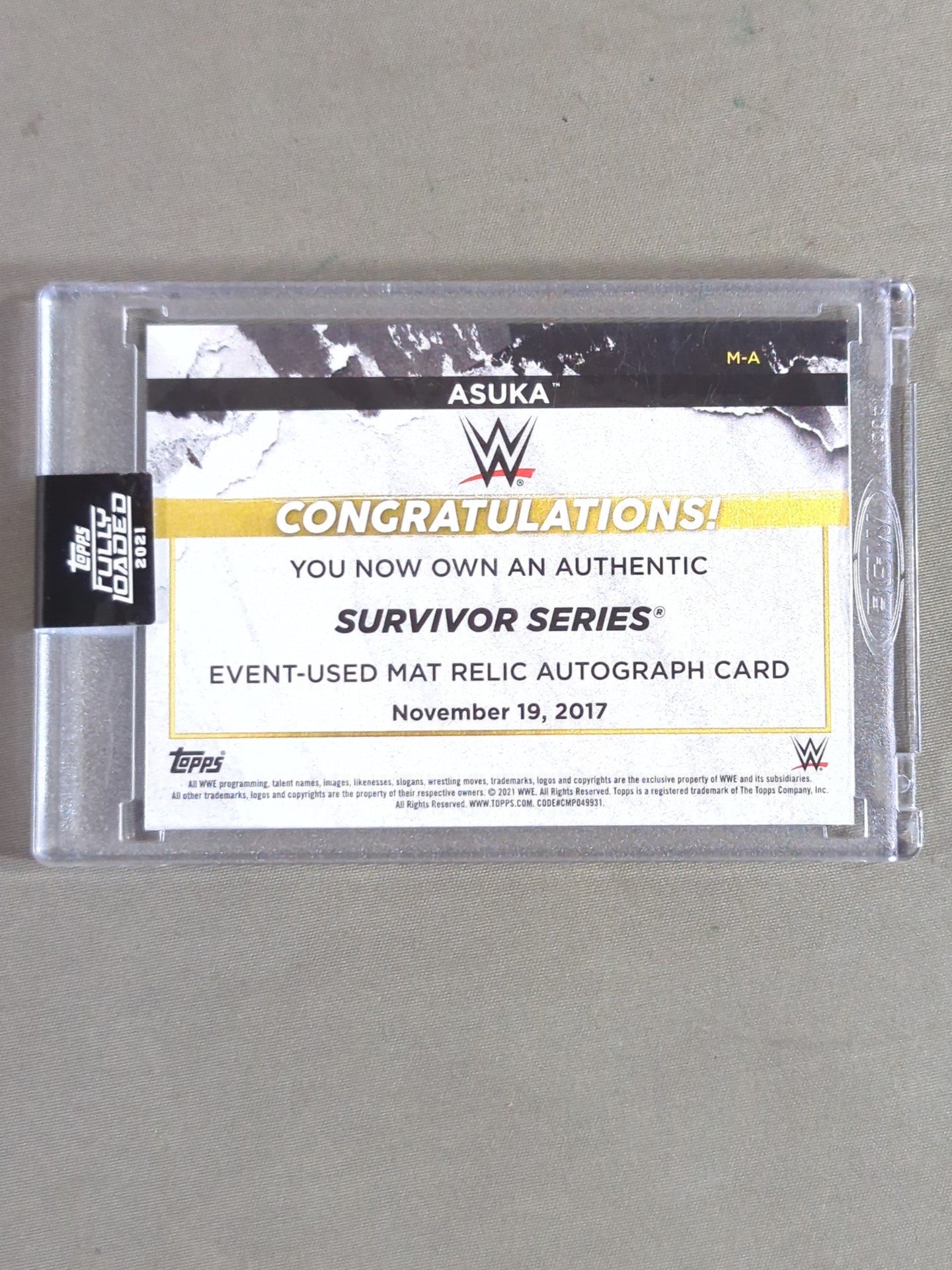 2021 Topps アスカ 公式サインマットカード