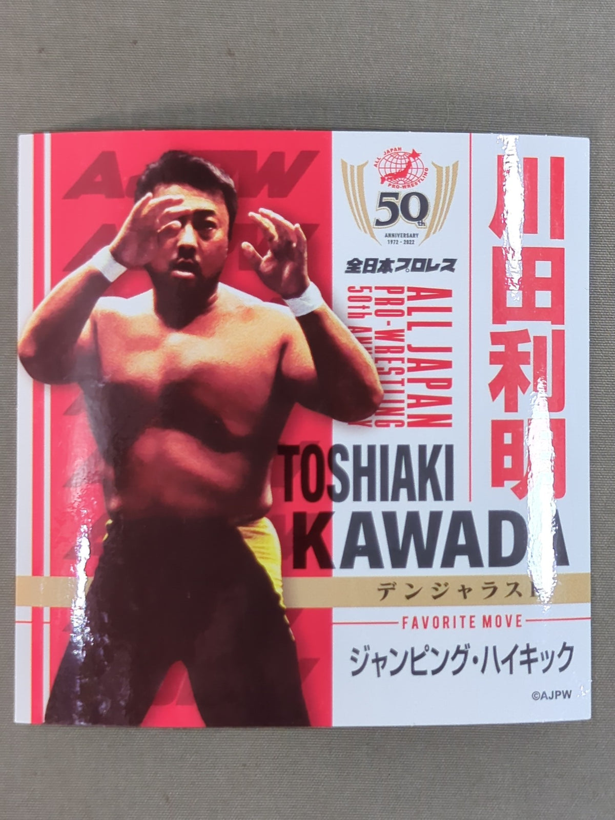 川田利明 全日本プロレス50周年 クリアファイル&ステッカーセット