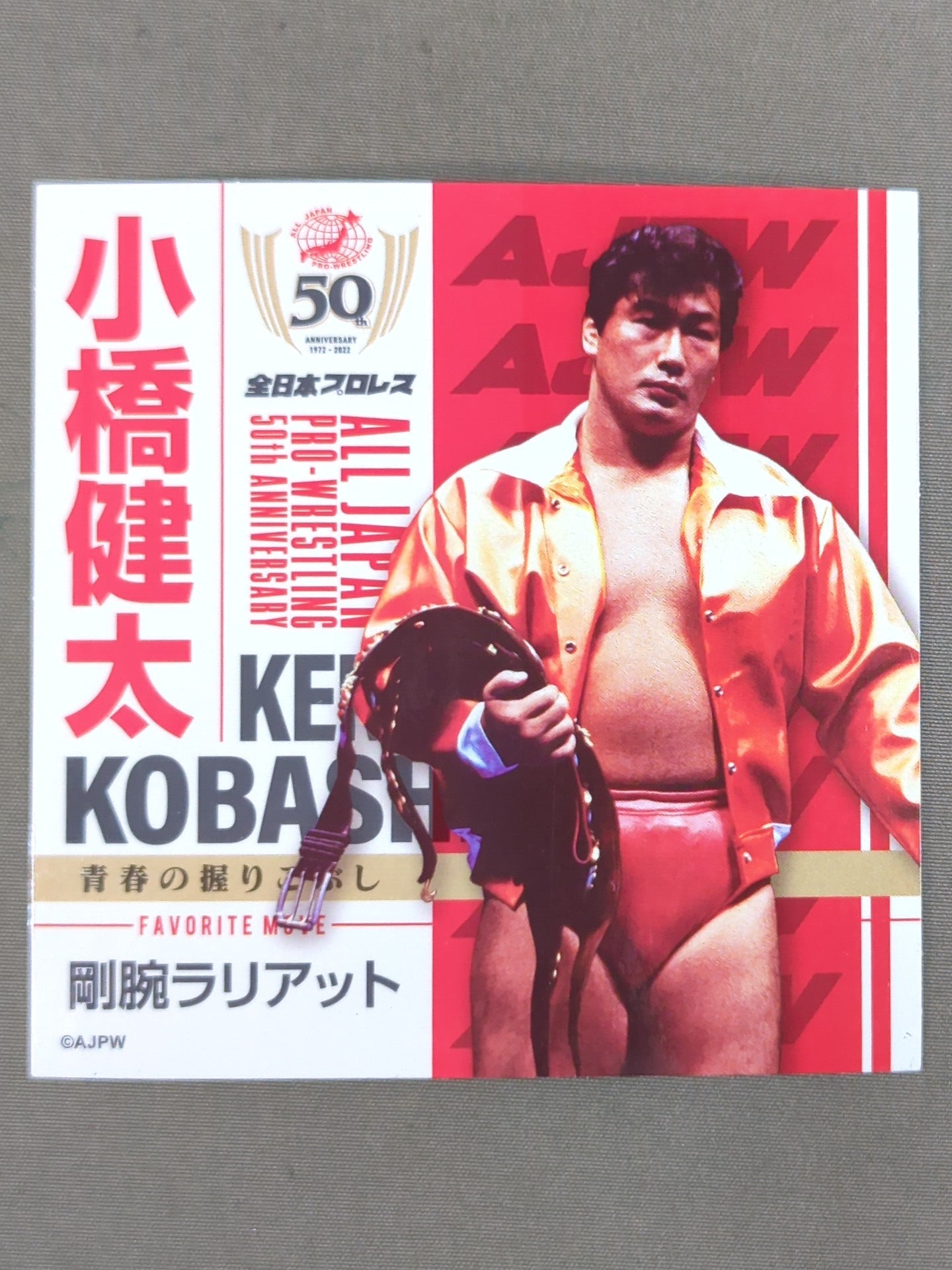 小橋建太 全日本プロレス50周年 クリアファイル&ステッカーセット