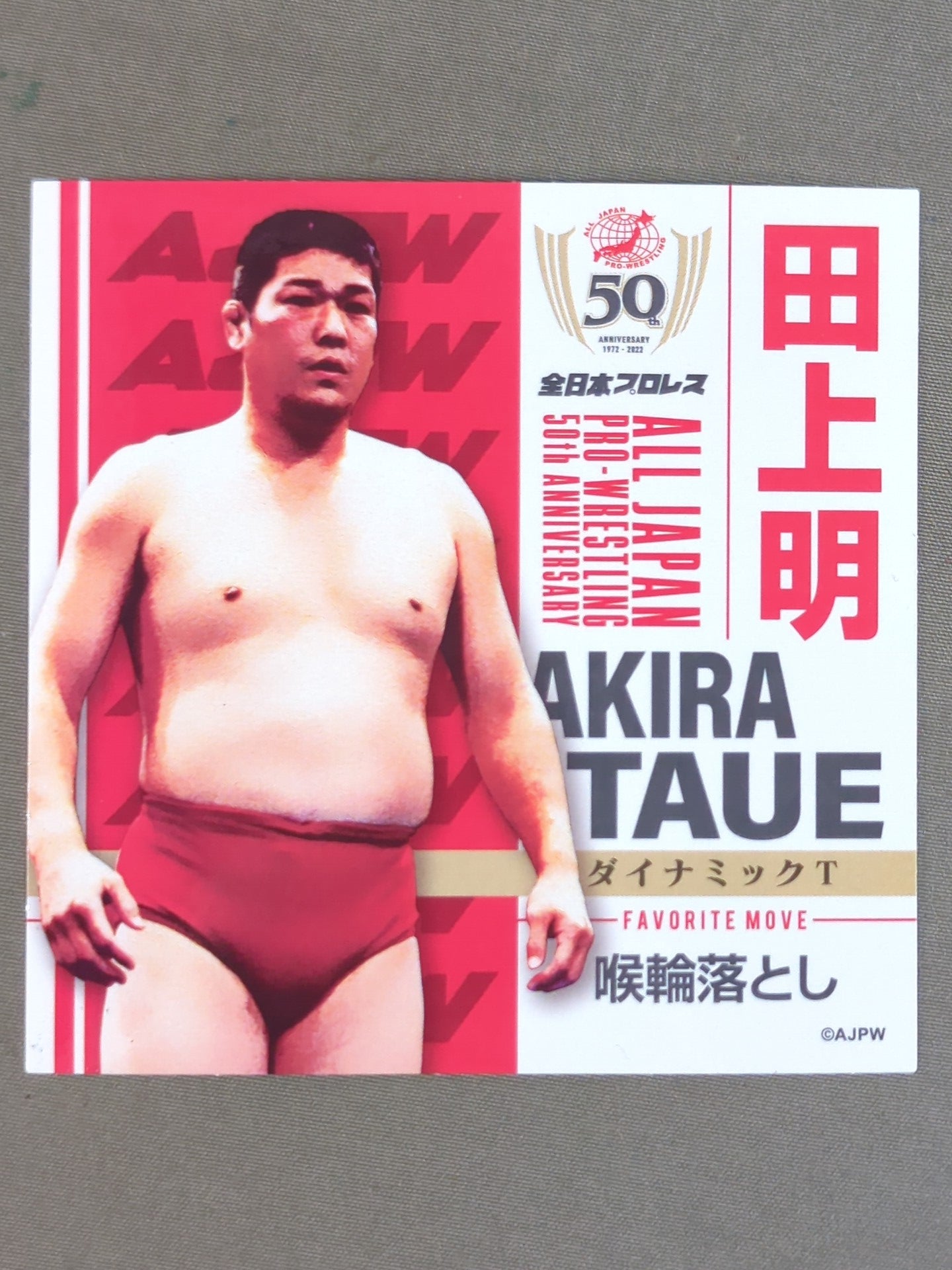 田上明 全日本プロレス50周年 クリアファイル&ステッカーセット